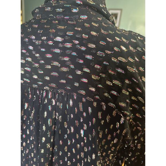 J. Crew Tie-neck blouse with rainbow Lurex - Picture 6 of 10